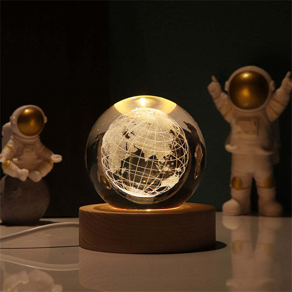 Cosmic Galaxy Crystal Night Light Moon Crystal Ball Glass Globe Unique Home Decor Gifts - soufeelmy