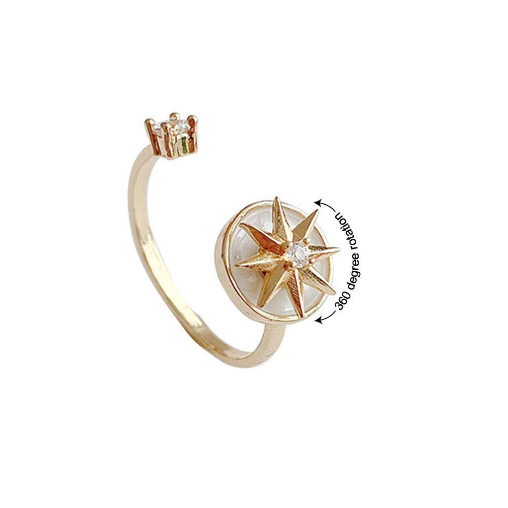 Anxiety Spinner Ring Anti Anxiety Rotating Rings Jewelry Gift for Her - soufeelmy