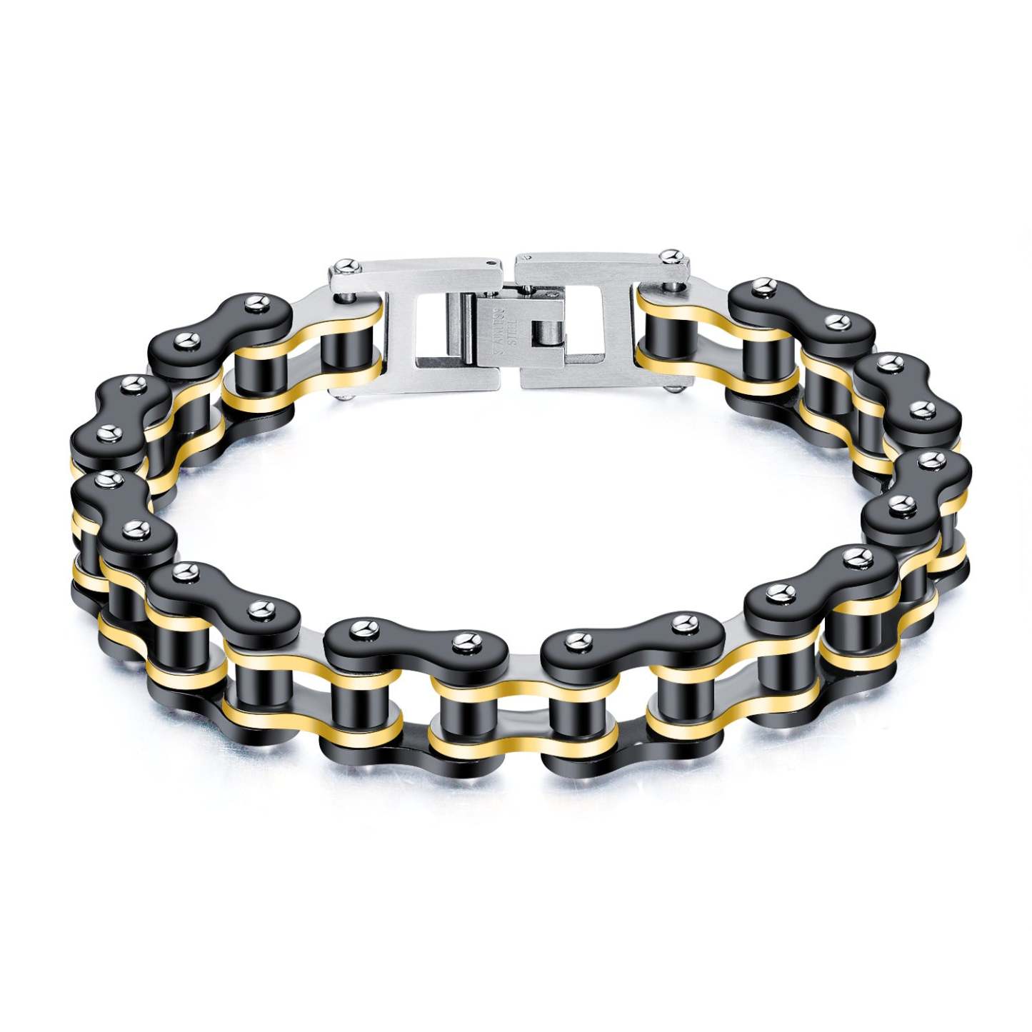 Retro Bicycle Chain Bracelet Black White Gifts for Fashion Men - soufeelmy