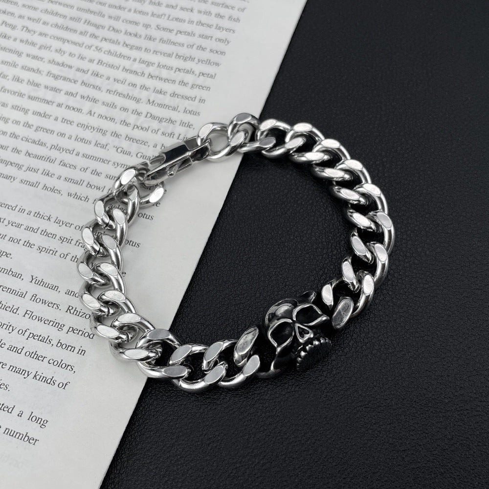 Trendy Men's Bracelet Cuban Chain Skull Hip Hop Gifts - soufeelmy