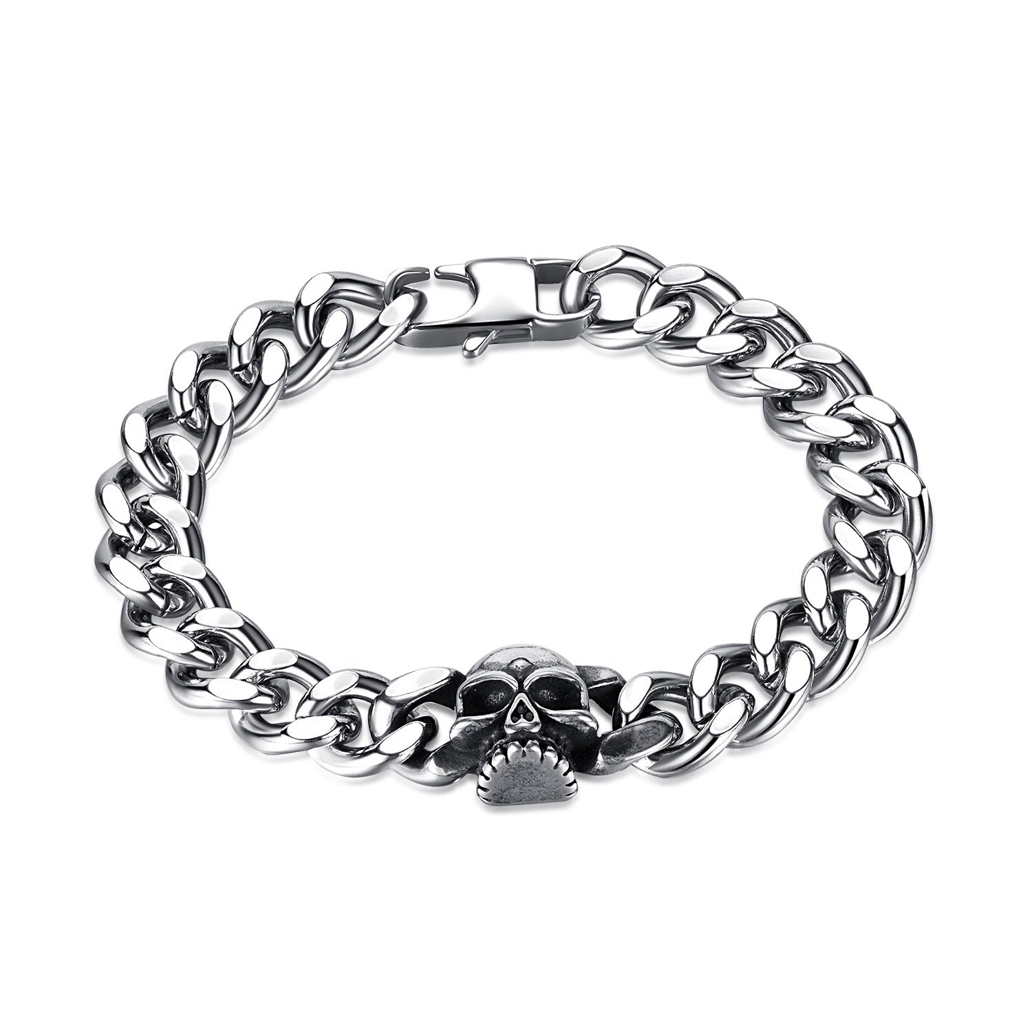 Trendy Men's Bracelet Cuban Chain Skull Hip Hop Gifts - soufeelmy