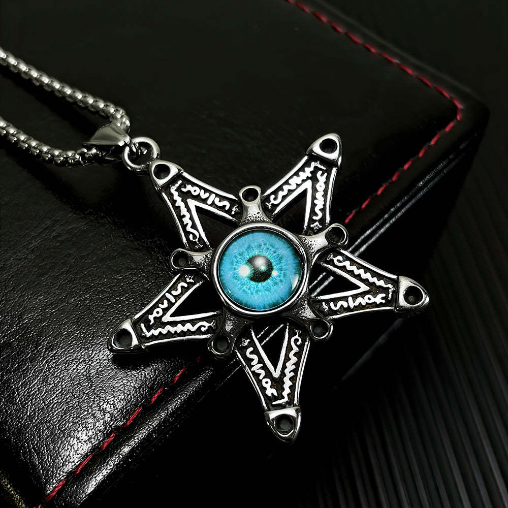 Fashionable Six-pointed Star Men's Necklace Devil's Eye Jewelry - soufeelmy