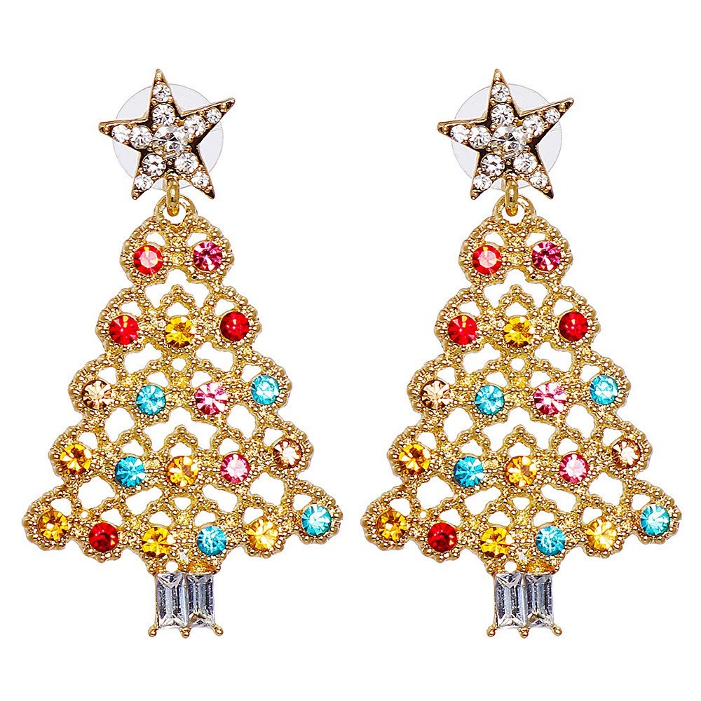 Christmas Tree Earrings Christmas Jewelry Studs Various Styles Gifts For Her Christmas Gifts - soufeelmy