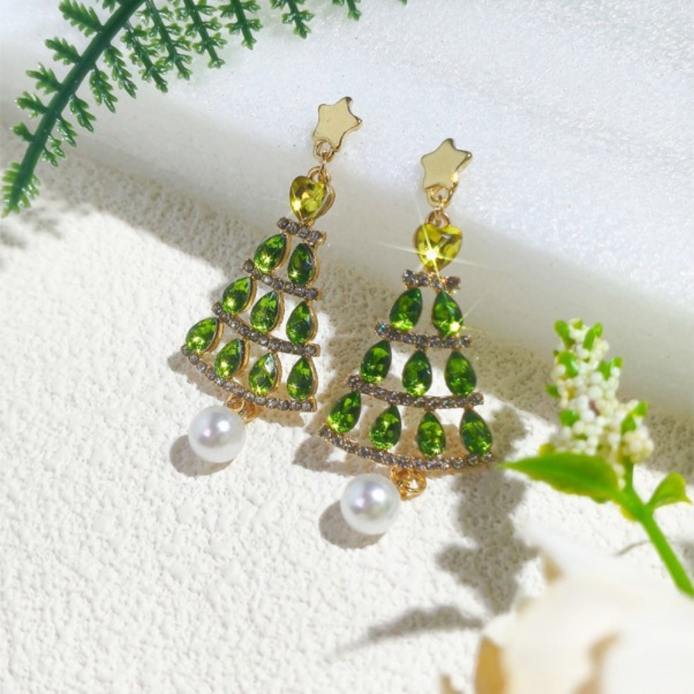 Christmas Tree Earrings Christmas Jewelry Studs Various Styles Gifts For Her Christmas Gifts - soufeelmy