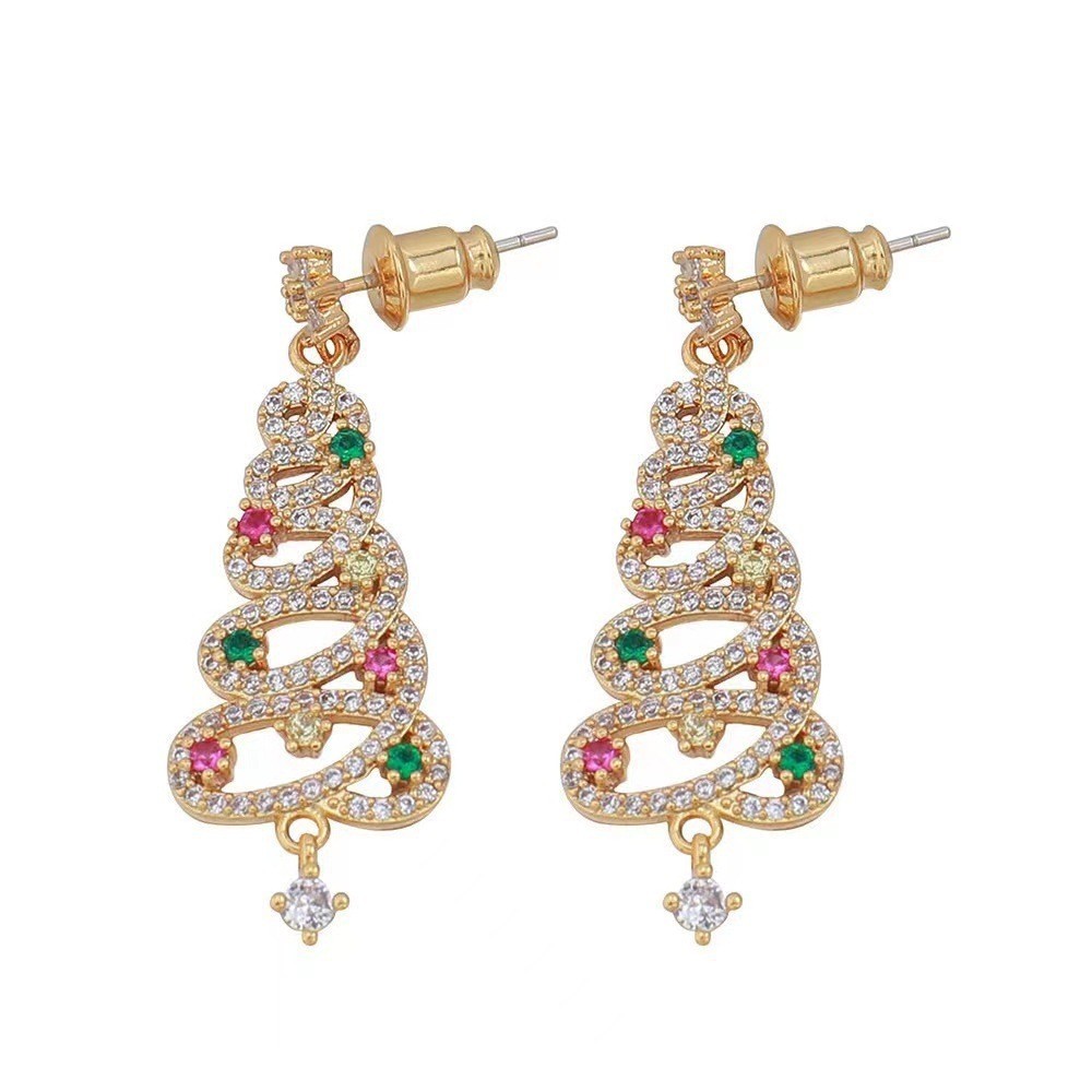 Christmas Tree Earrings Christmas Jewelry Studs Various Styles Gifts For Her Christmas Gifts - soufeelmy