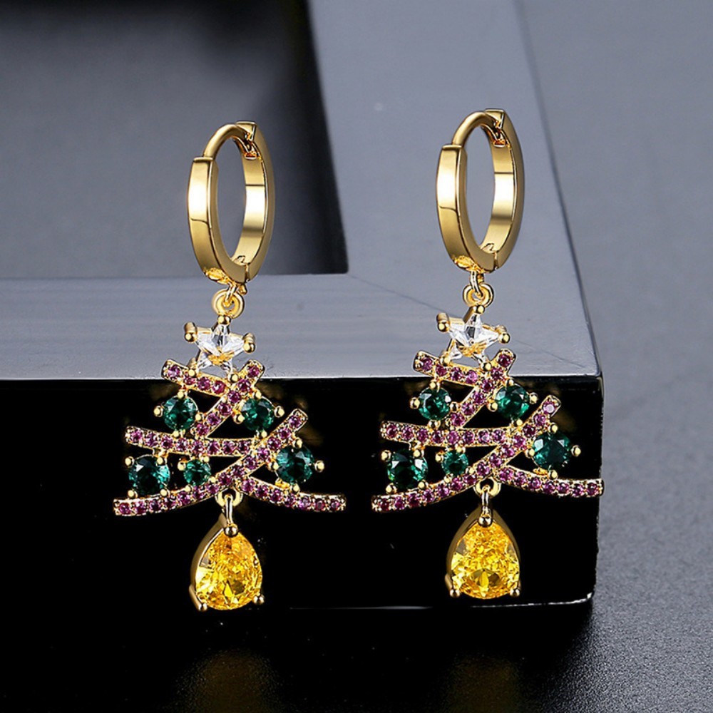 Christmas Tree Earrings Christmas Jewelry Studs Various Styles Gifts For Her Christmas Gifts - soufeelmy