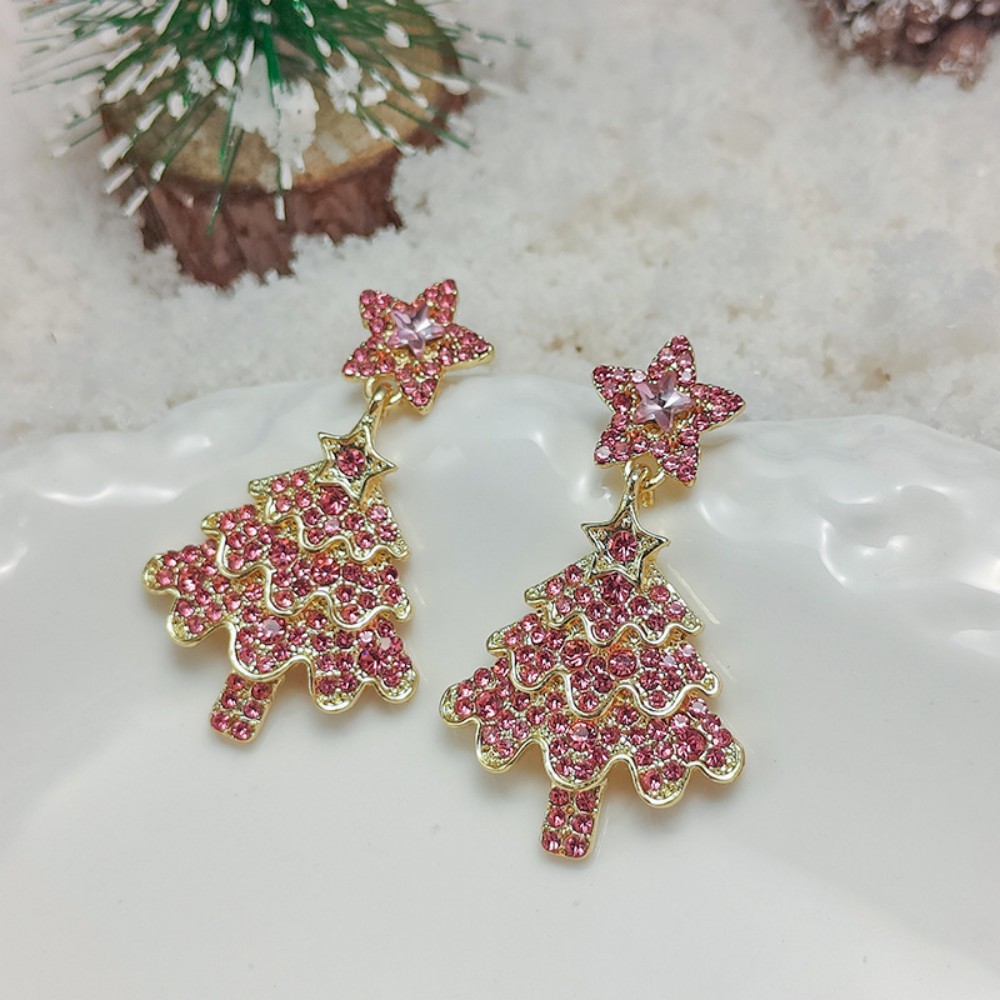 Christmas Tree Earrings Christmas Jewelry Studs Various Styles Gifts For Her Christmas Gifts - soufeelmy