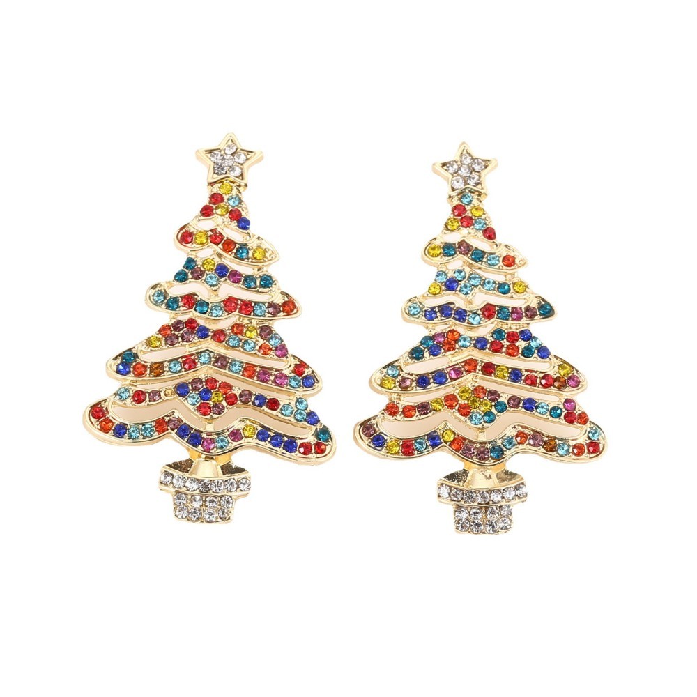 Christmas Tree Earrings Christmas Jewelry Studs Various Styles Gifts For Her Christmas Gifts - soufeelmy