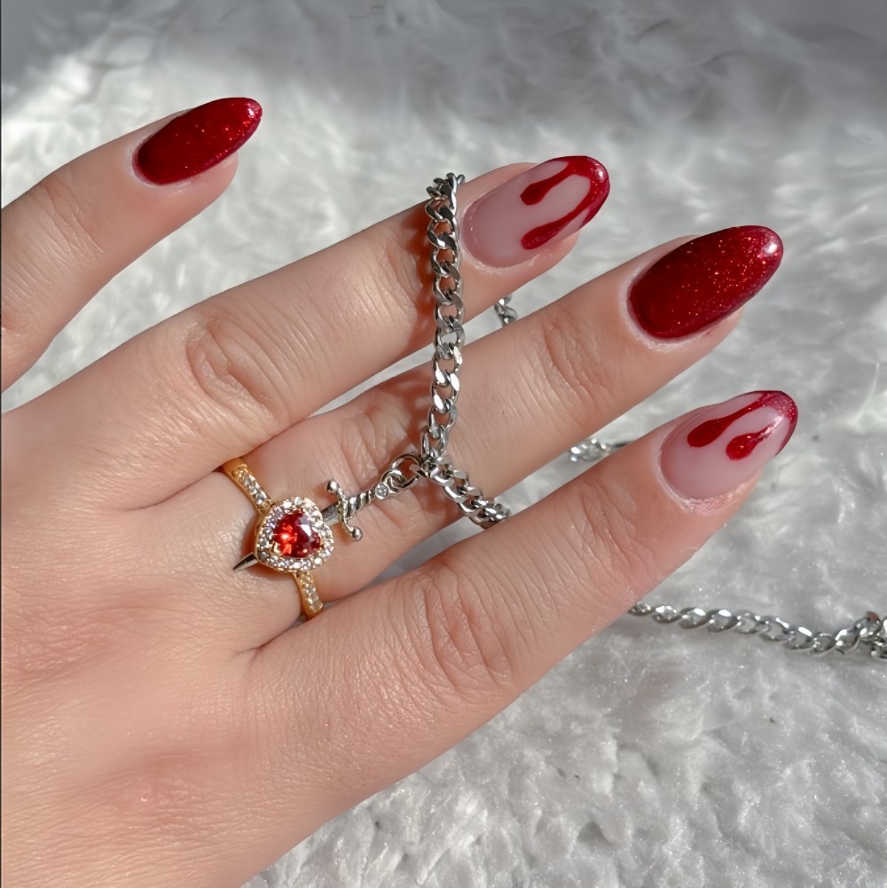 You Are In My Heart Ring and Bracelet Set Heart Sword Ring Bracelet - soufeelmy