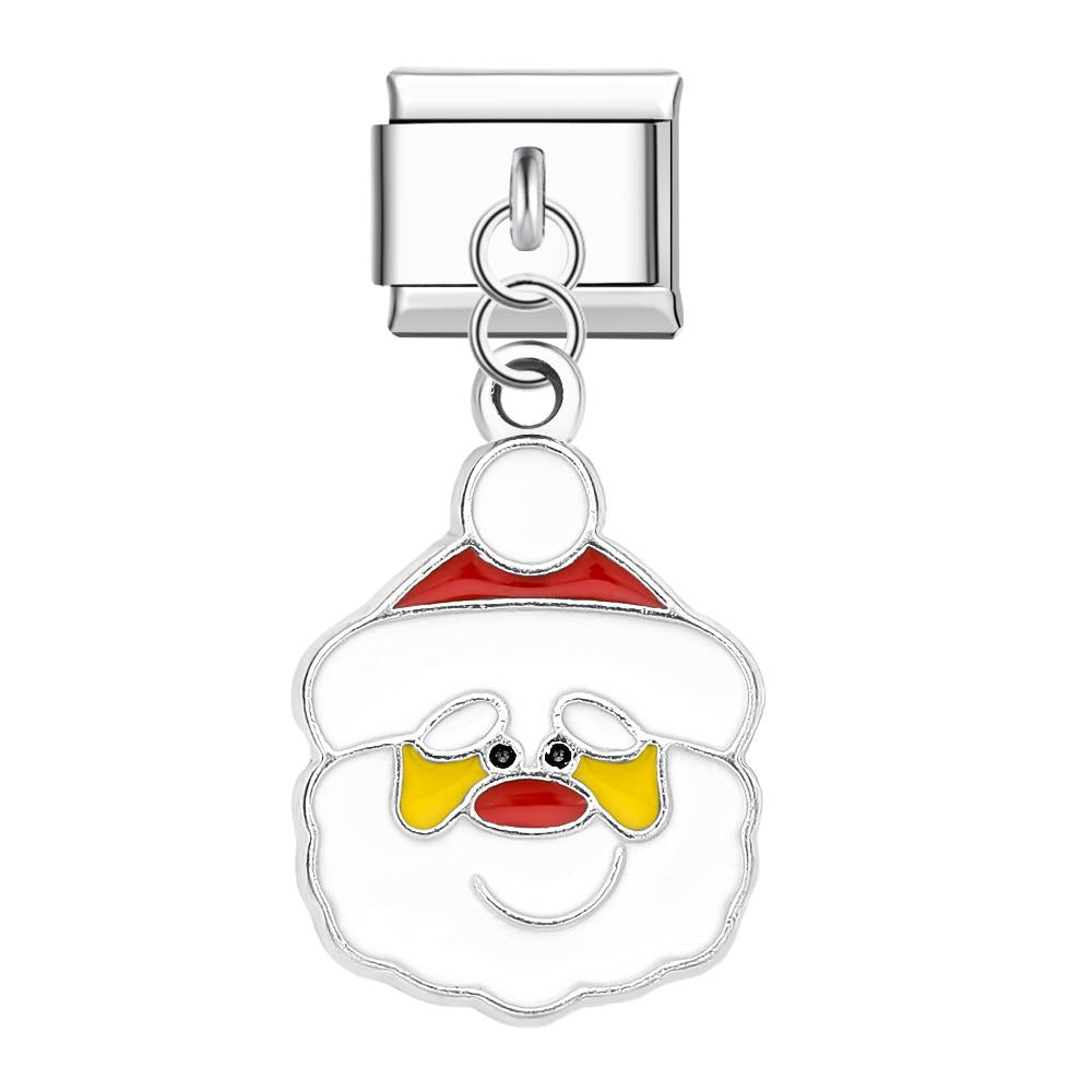 Santa Claus Italian Charm For Italian Charm Bracelets Composable Link Christmas Gift - soufeelmy