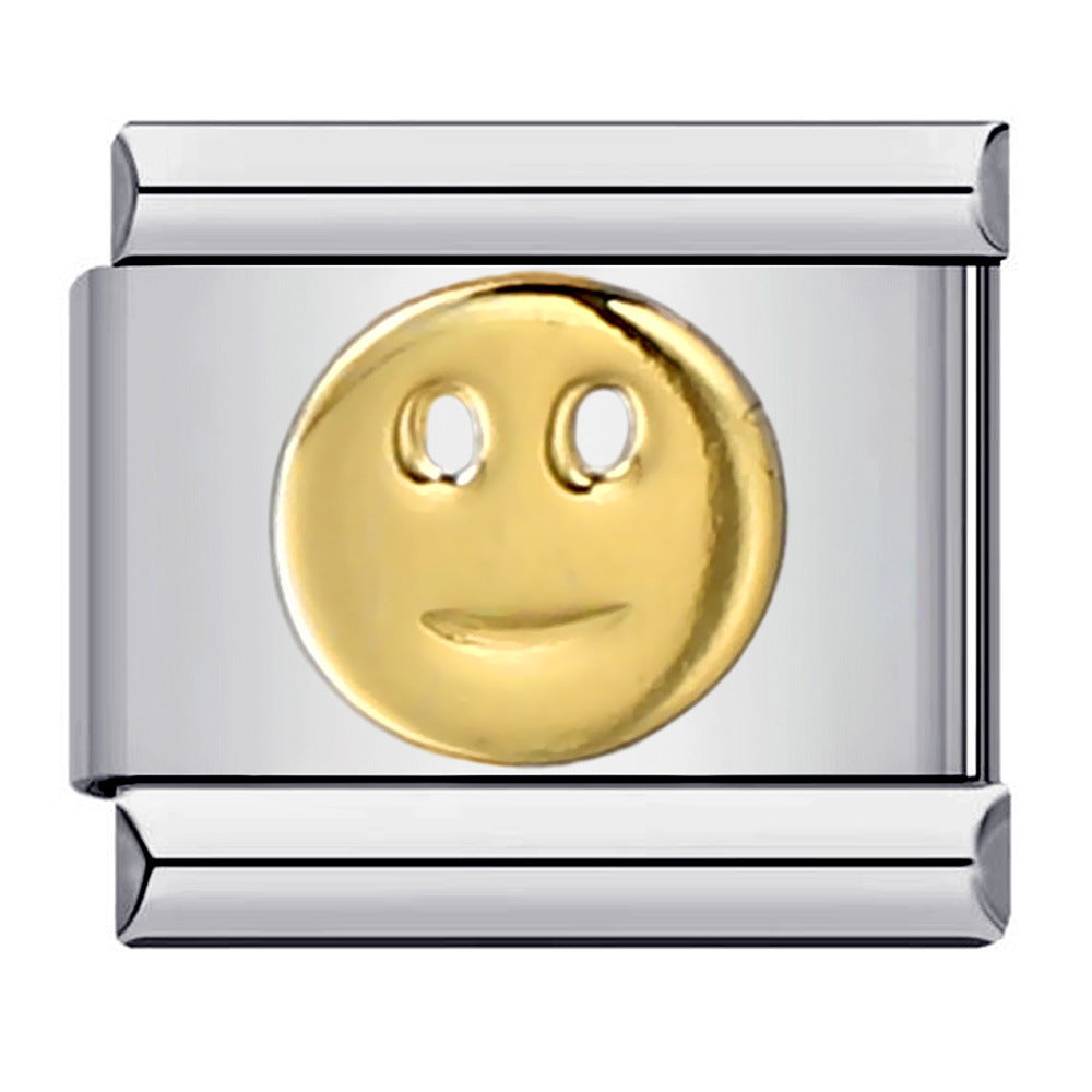 Golden Smile Italian Charm For Italian Charm Bracelets Composable Link - soufeelmy