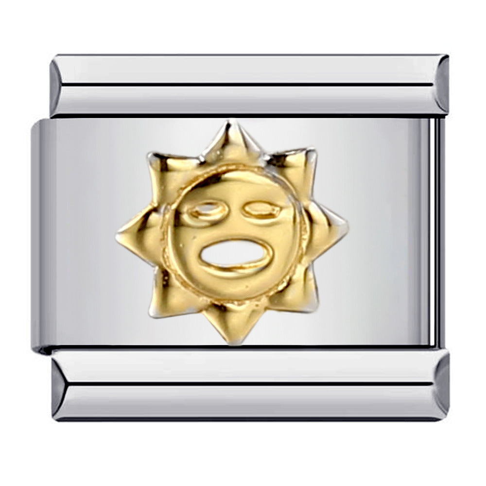 Golden Sun Italian Charm For Italian Charm Bracelets Composable Link - soufeelmy