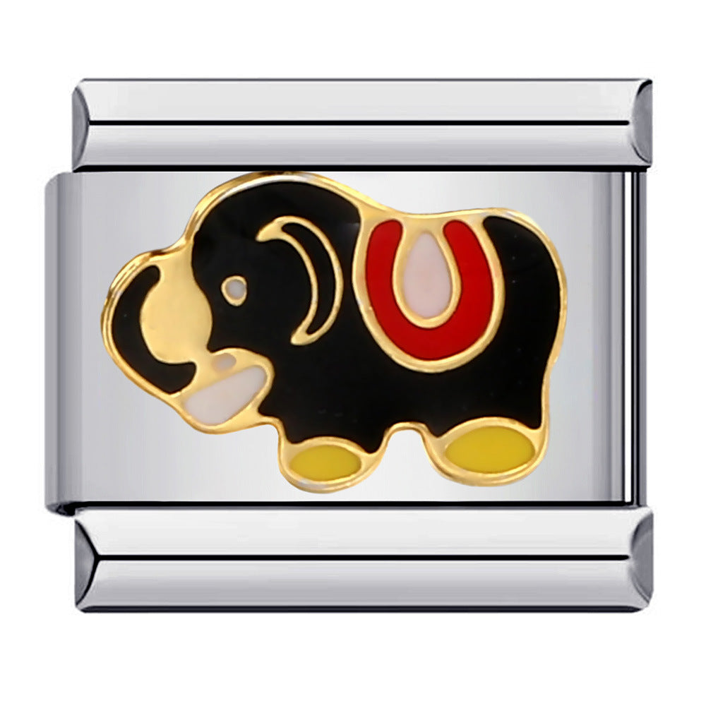 Baby Elephant Italian Charm For Italian Charm Bracelets Composable Link - soufeelmy