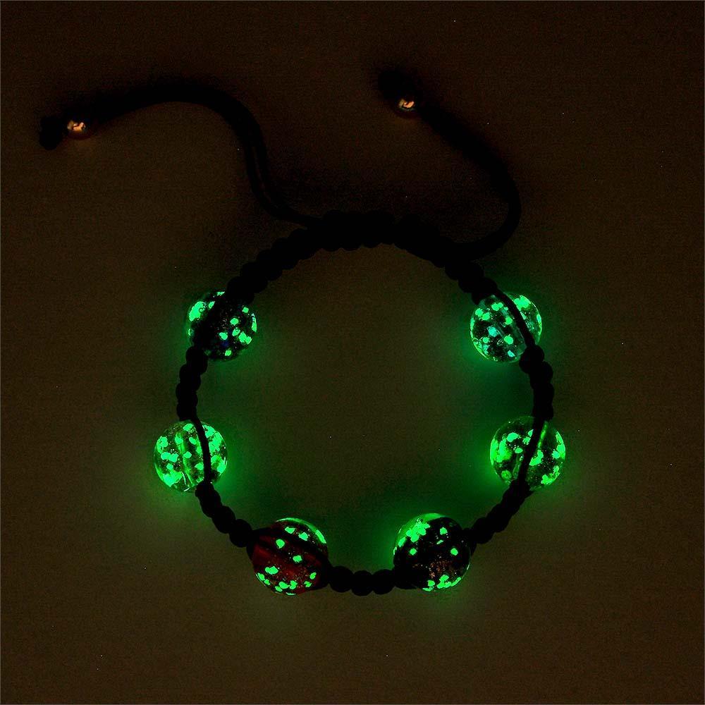 Six-Color Firefly Glass Braided Bracelet Glow in the Dark Luminous Bracelet - soufeelmy