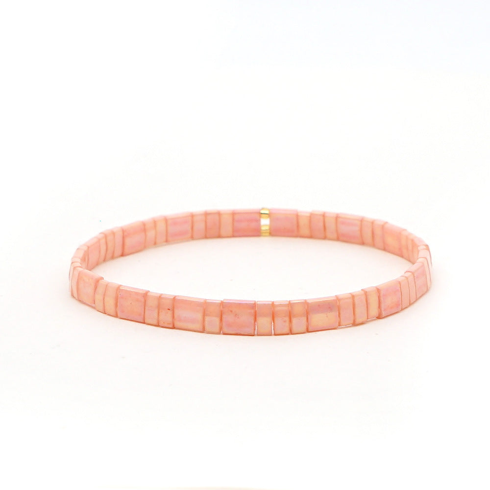 Tila Pink Bead Bracelet Wrist Candy Gift for Her - soufeelmy