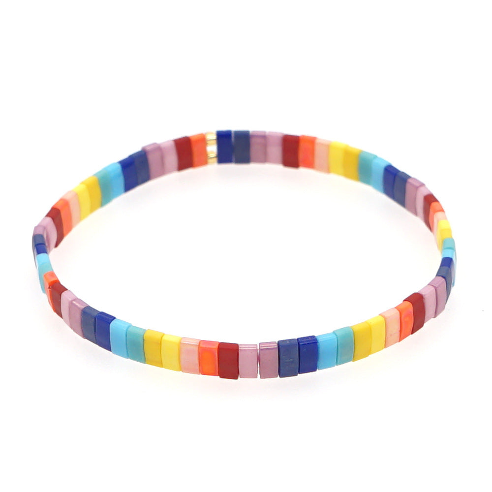 Tila Bead Bracelet Rainbow-colored Bracelets Vintage Fashion Gift - soufeelmy
