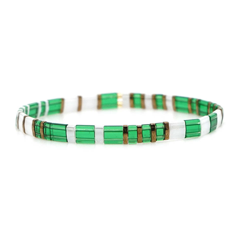 Tila Bead Bracelet Green Vintage Fashion Bracelets Gift - soufeelmy