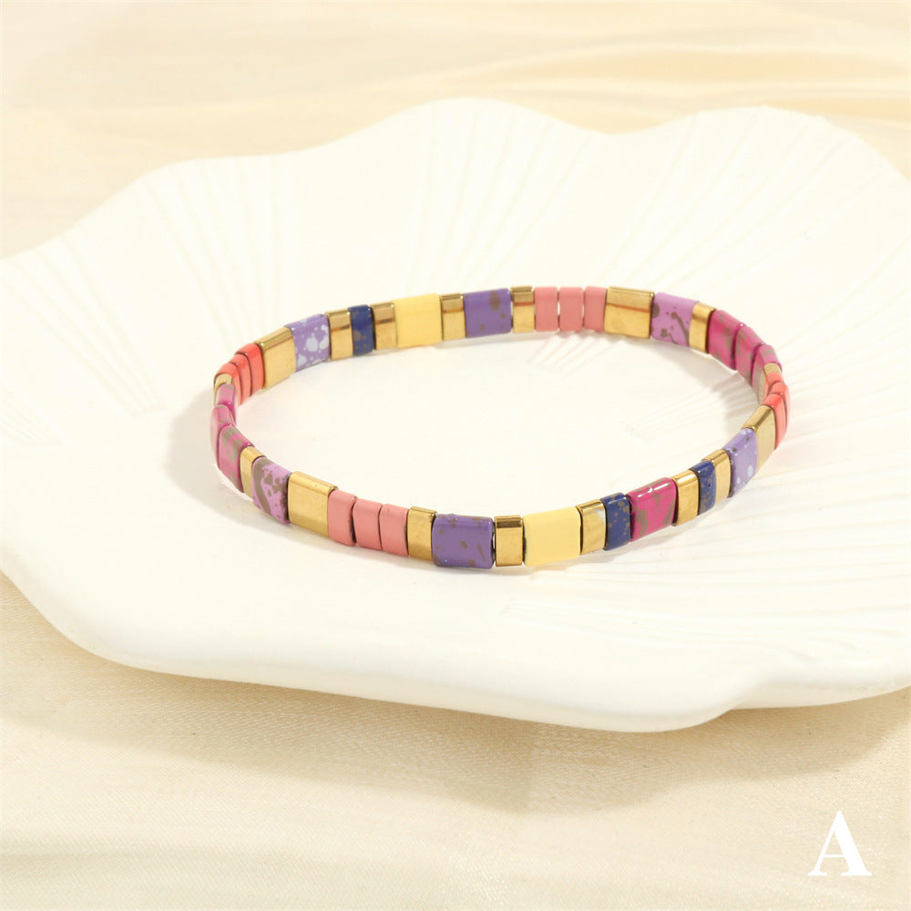 Charming Tila Bracelet Colorful Bracelet Gift for Her - soufeelmy