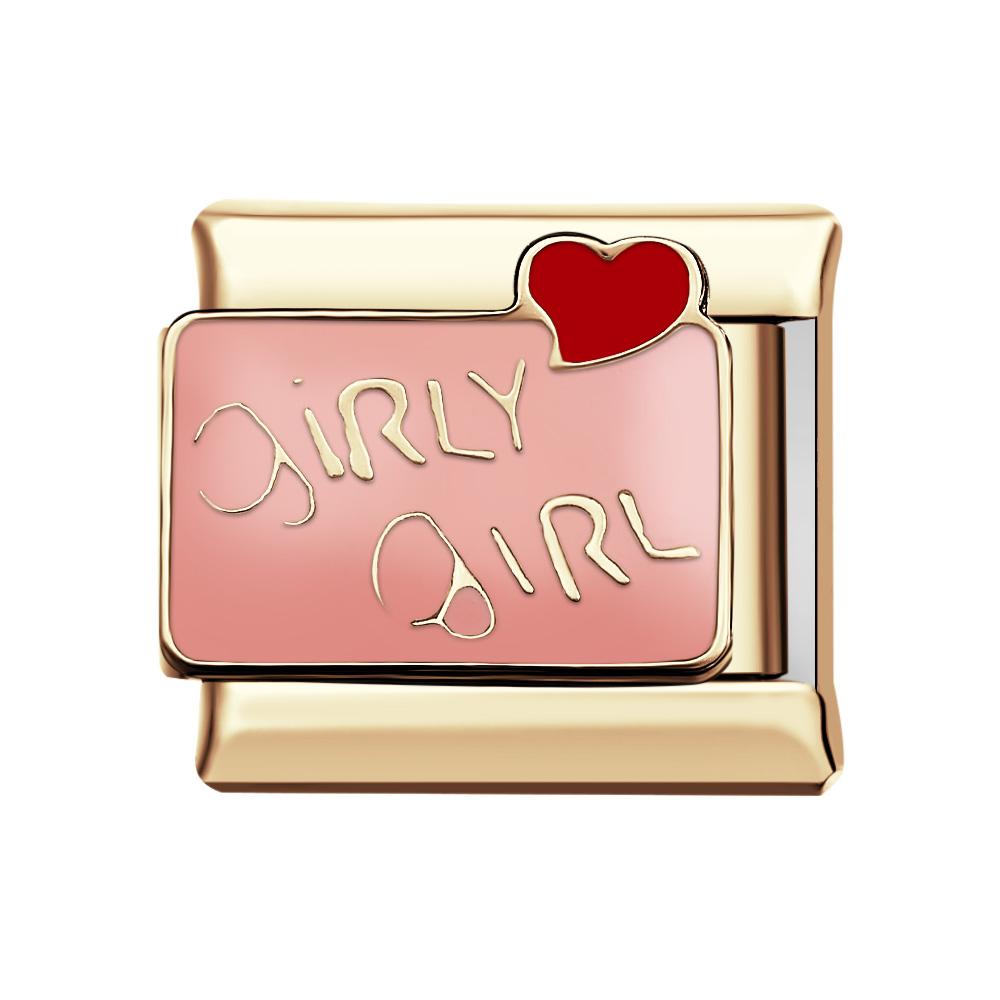 Peach Hearts Italian Charm For Italian Charm Bracelets Composable Link - soufeelmy