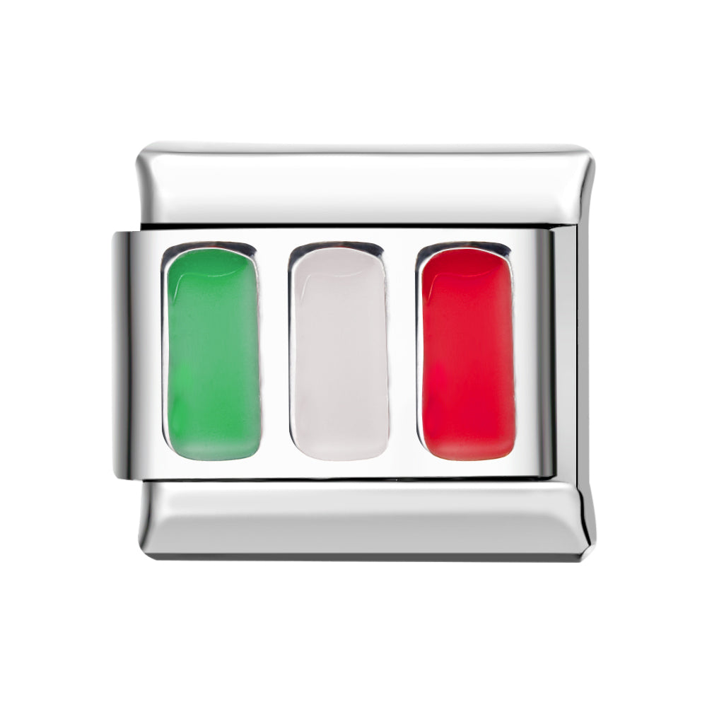 Flag-Italy Italian Charm For Italian Charm Bracelets Composable Link - soufeelmy