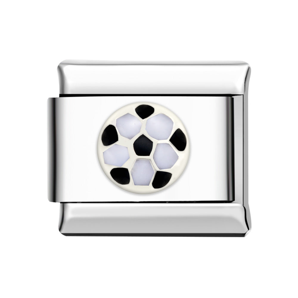 Mini Soccer Ball Italian Charm For Italian Charm Bracelets Composable Link - soufeelmy