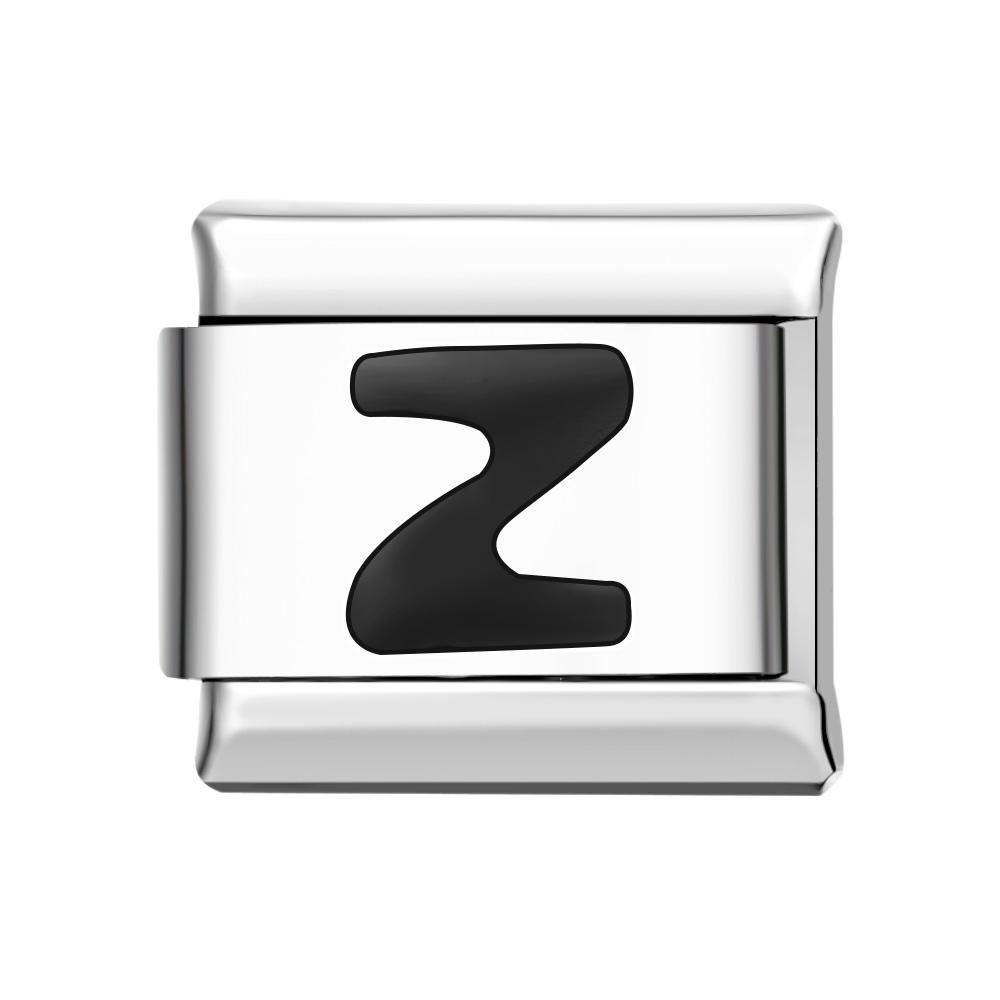 Letter Z-Black Italian Charm For Italian Charm Bracelets Composable Link - soufeelmy