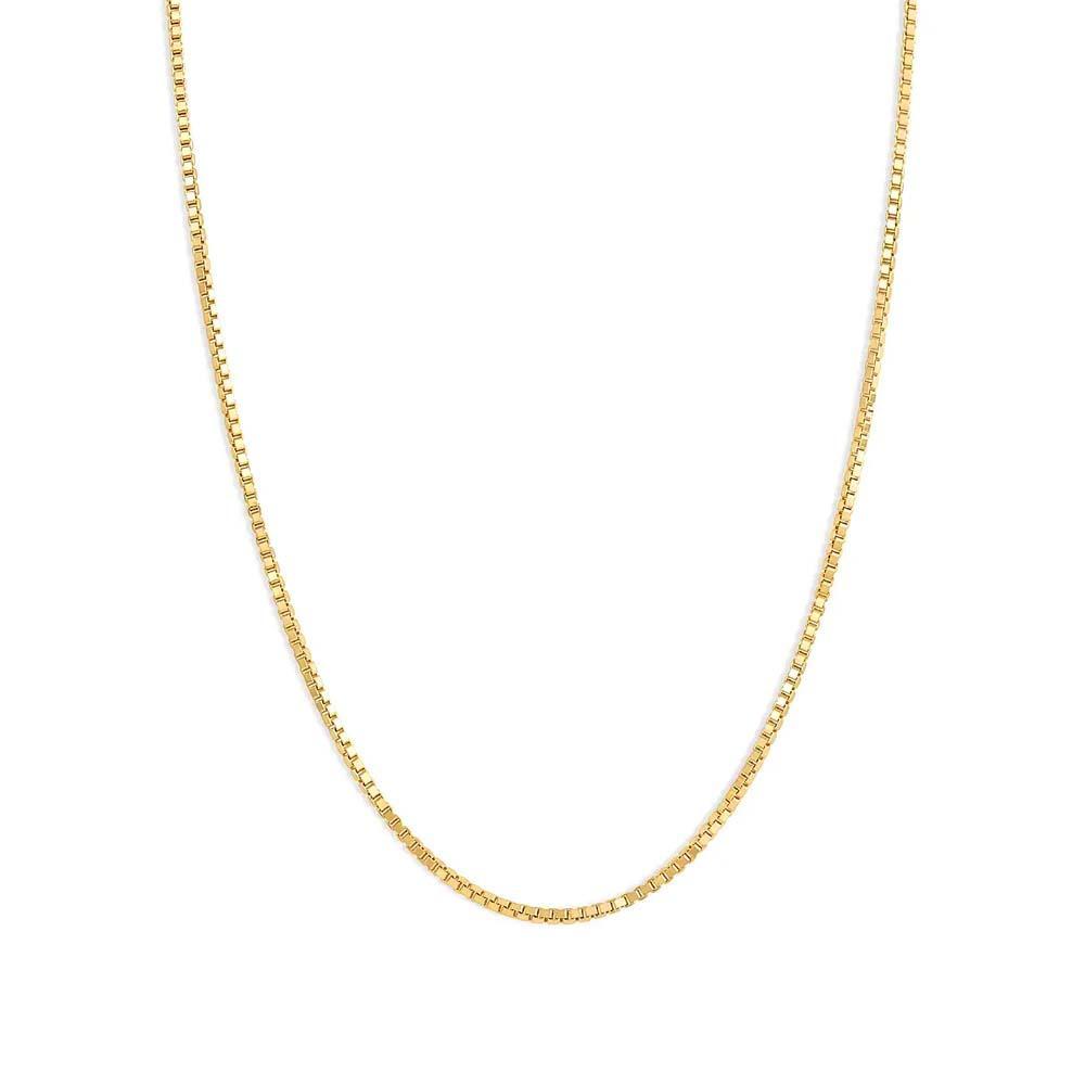 Gold Box Chain Necklace Minimalist Chain Dainty and Thin Necklace - soufeelmy