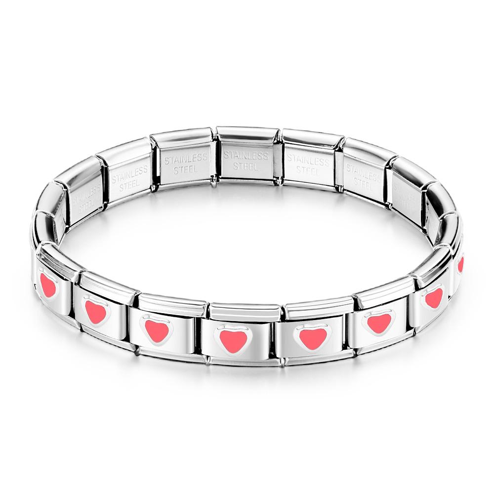 Magenta Love Vintage Italian Charm Bracelet - soufeelmy