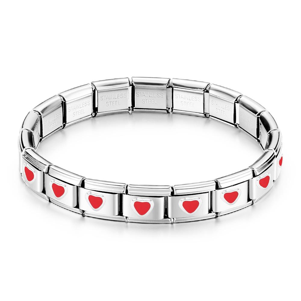 Red Love Vintage Italian Charm Bracelet - soufeelmy