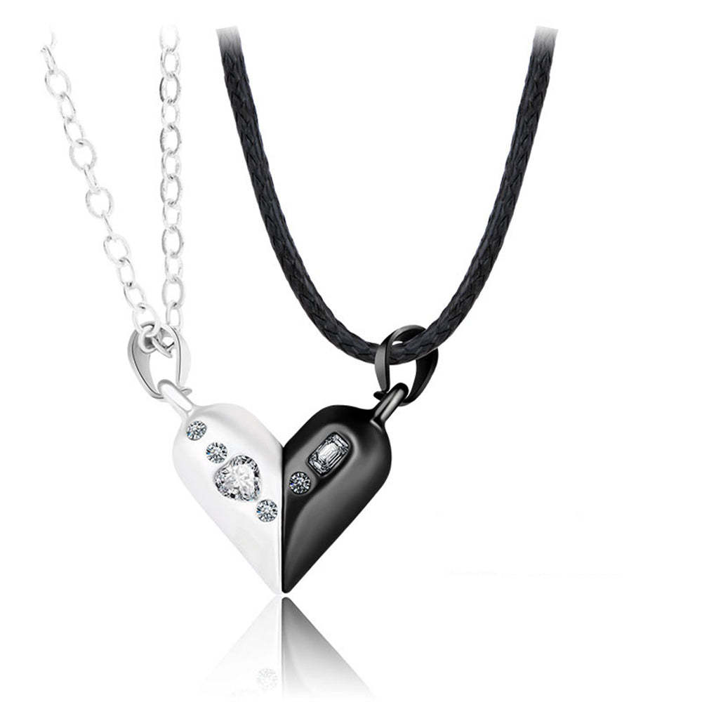 Magnetic Rotating Couples Necklaces Heart Necklace Gifts for Him and Her - soufeelmy