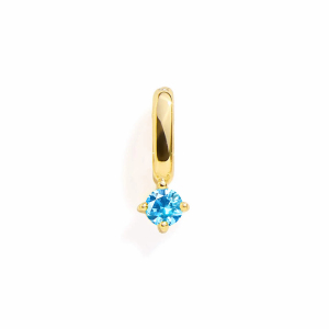 AQUAMARINE CHARM - GOLD
