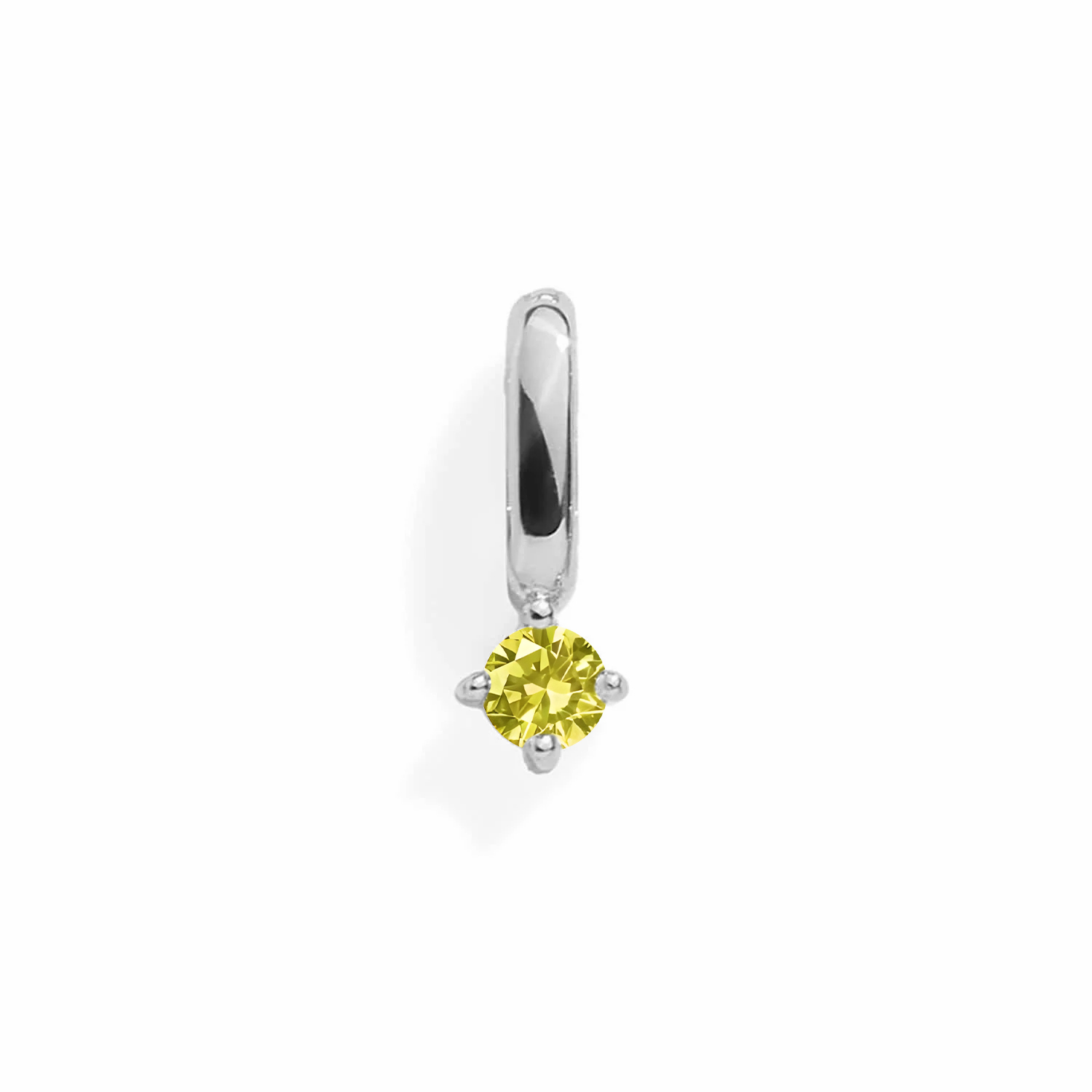 YELLOW TOPAZ CHARM - SILVER - soufeelmy