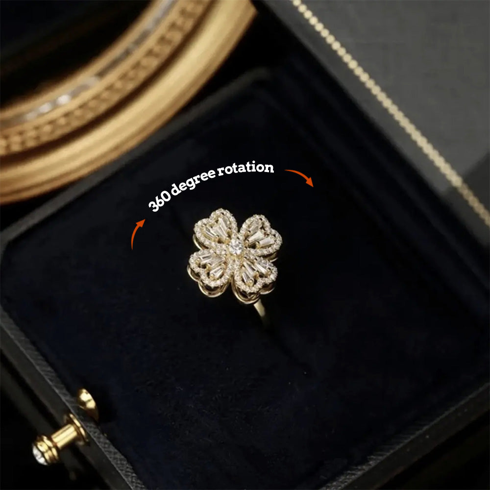 Anxiety Ring Anxiety Relief Decompression Flowers Adjustable Ring Jewelry Gift for Her - soufeelmy