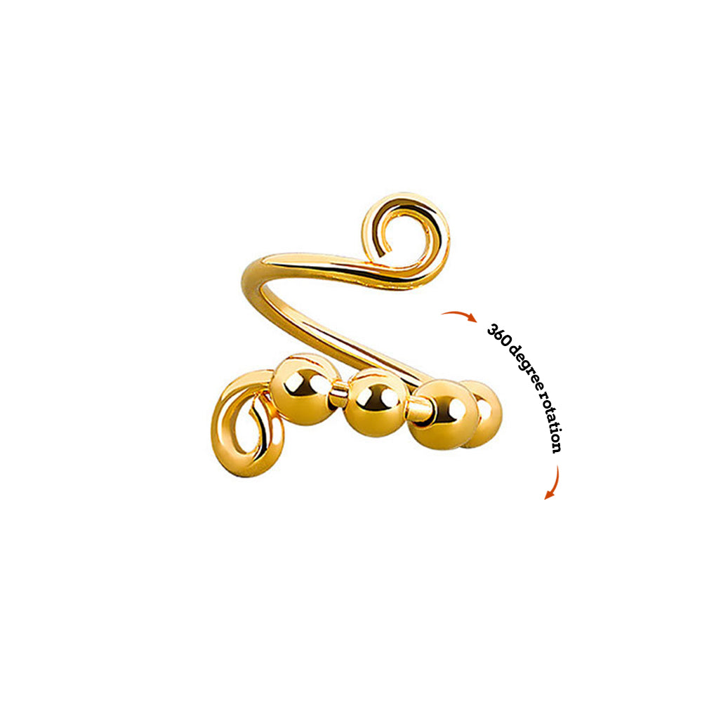 Anxiety Ring Adjustable Anxiety Relief Decompression Ring Jewelry Gift for Her - soufeelmy