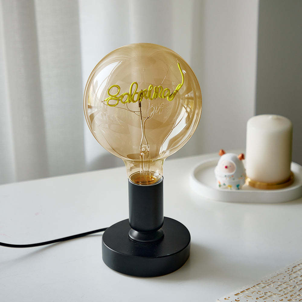 Custom Text Vintage Edison Led Filament Modeling Lamp Soft Light Bulbs Decorative Warm Yellow Light Led - soufeelmy