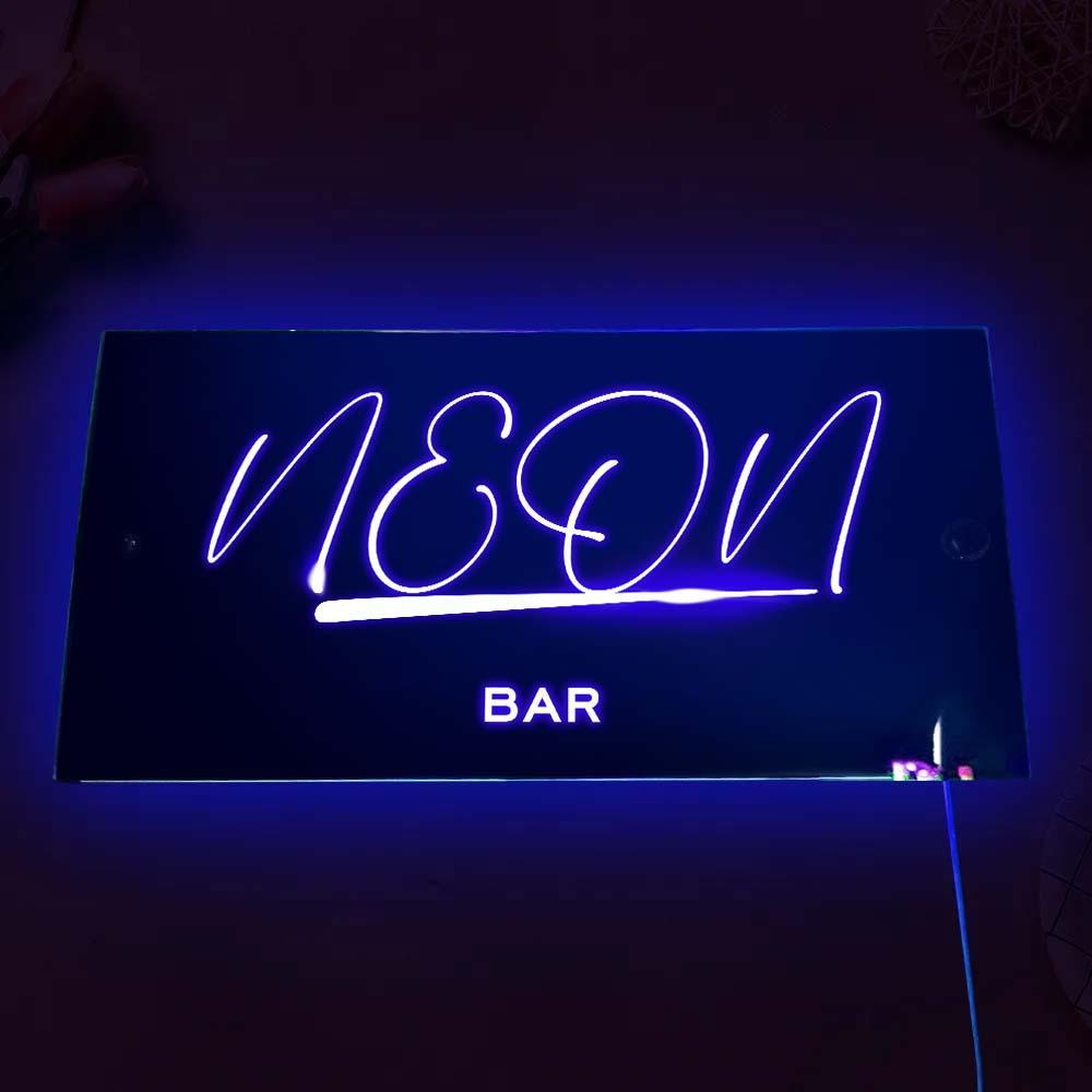 Custom Name Mirror Sign Custom Text Led Multi Color Light Up Wall Hanging Neon Signs Bar Decorative Lights Wall Decoration - soufeelmy