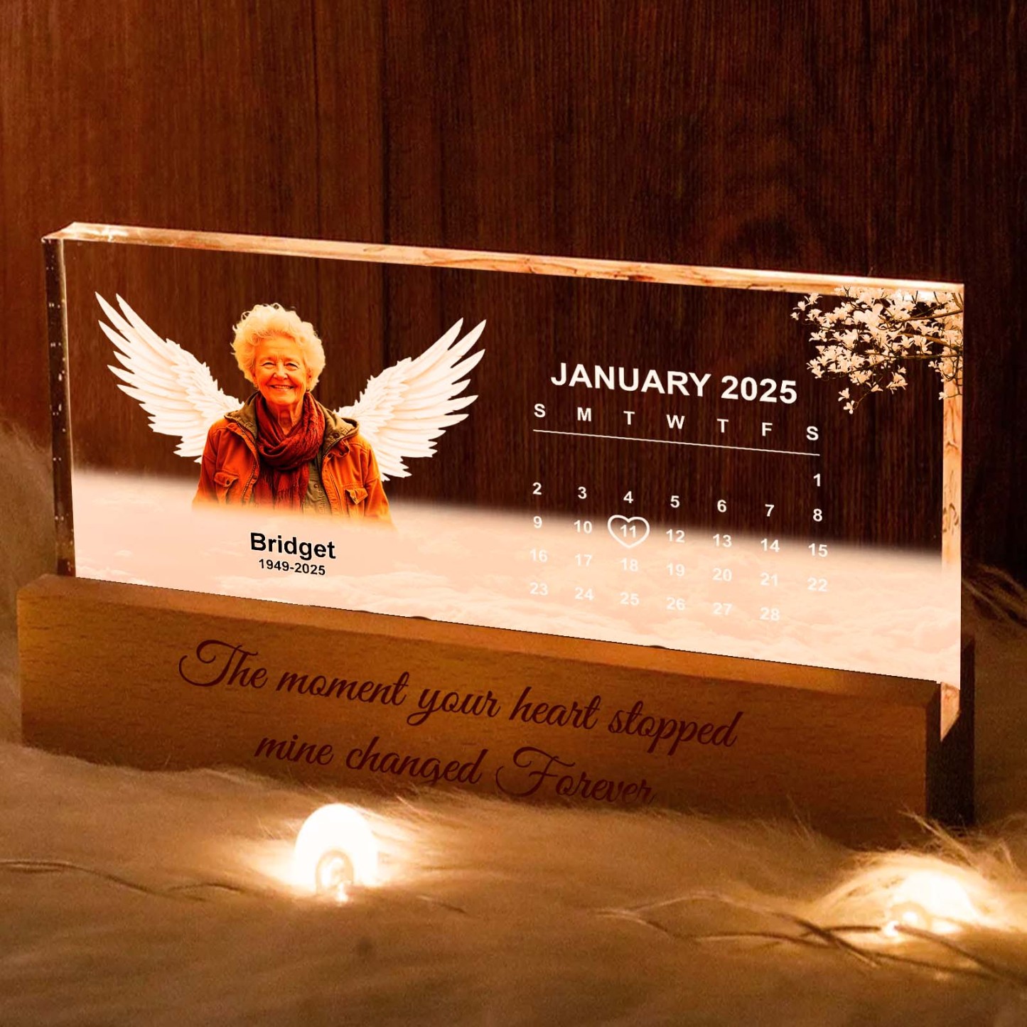 Cherished Memory of A Loved One Personalized Photo LED Night Light A Heartfelt Gift - soufeelmy