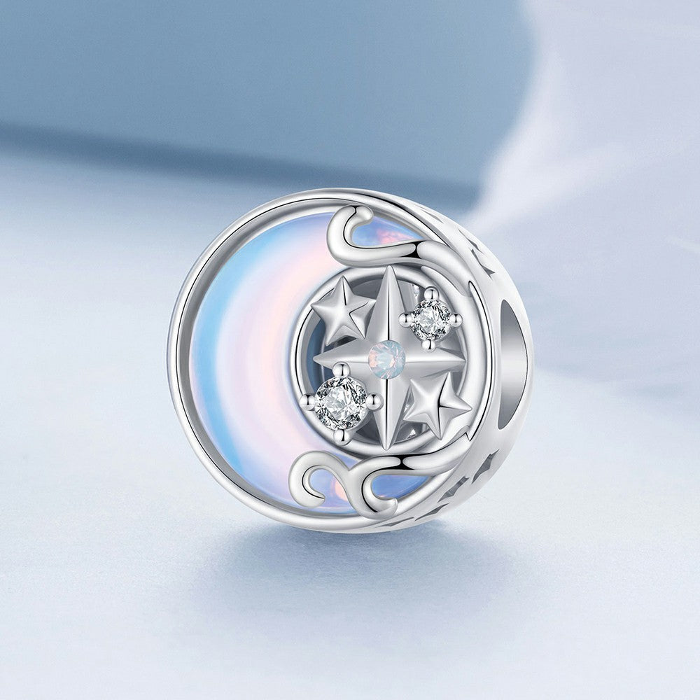 aurora stars moon charm 925 sterling silver xs1958