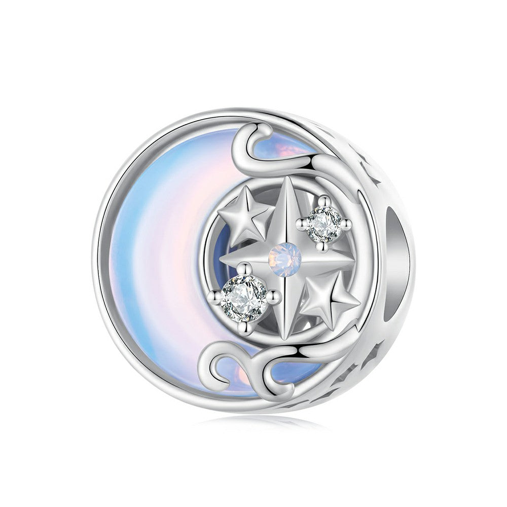 aurora stars moon charm 925 sterling silver xs1958