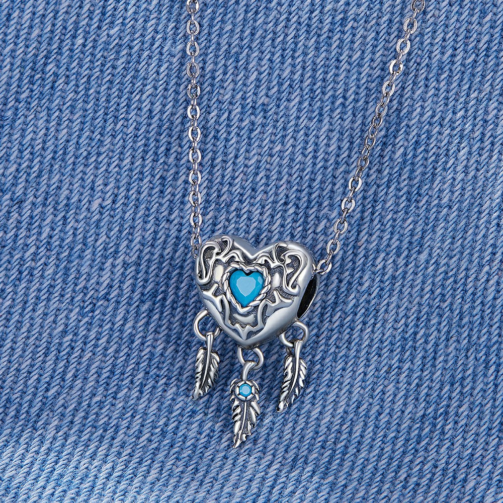 retro dream catcher charm 925 sterling silver xs1968
