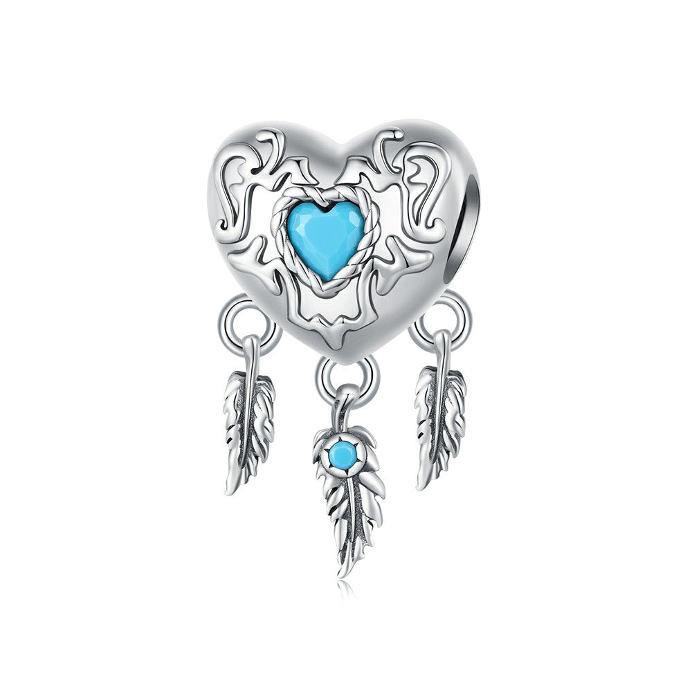 retro dream catcher charm 925 sterling silver xs1968