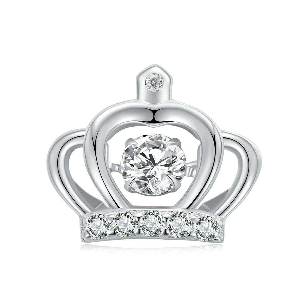 diamond crown charm 925 sterling silver xs1972