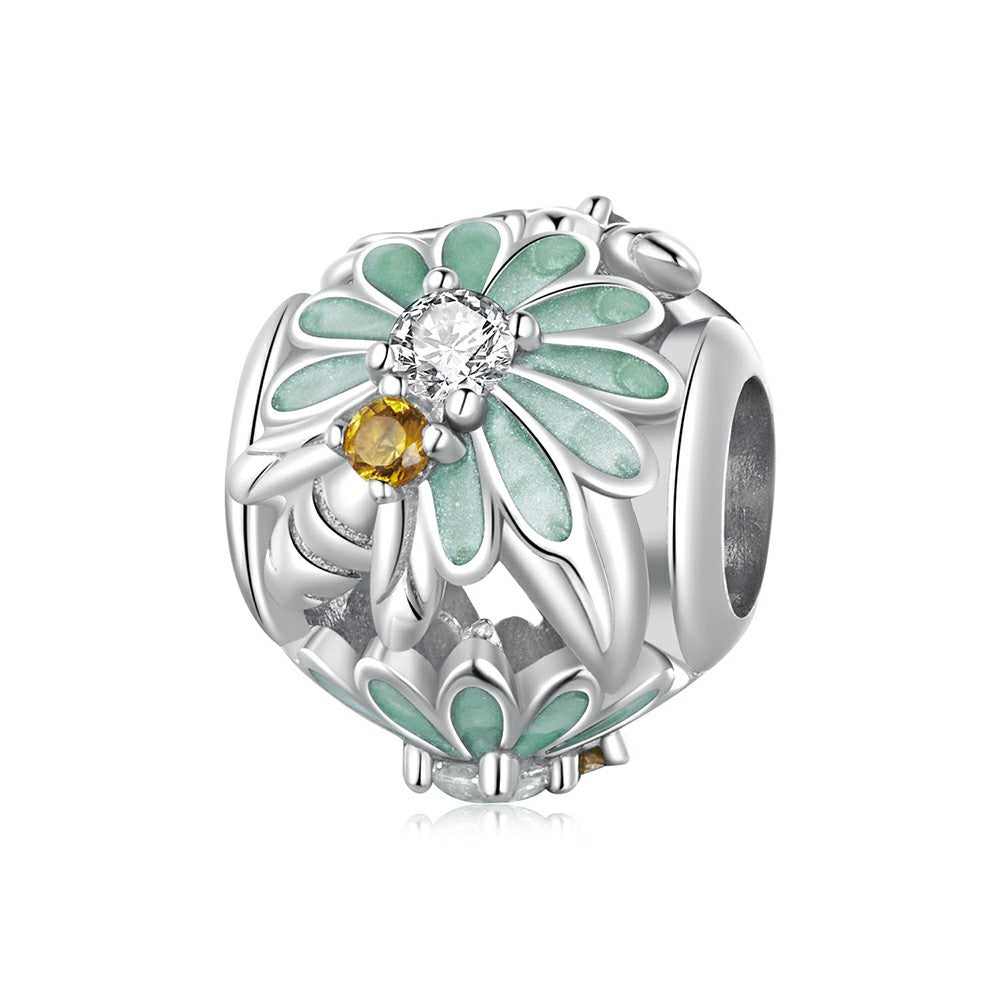 bee daisy charm 925 sterling silver xs1975