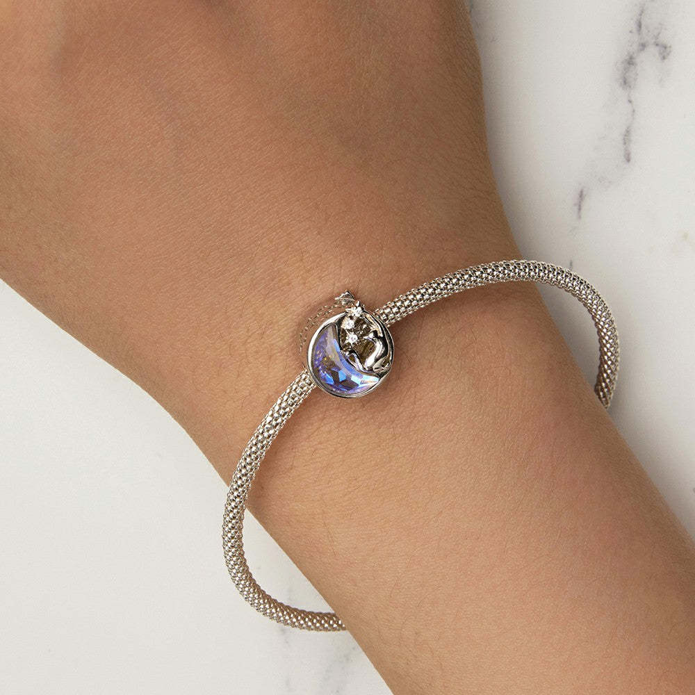 moonlight cat charm 925 sterling silver xs1984