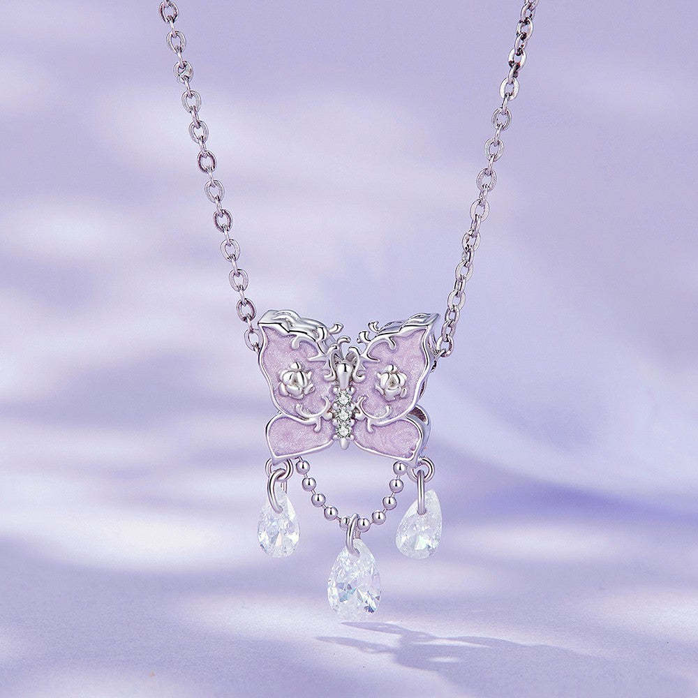 diamond butterfly charm 925 sterling silver xs1986