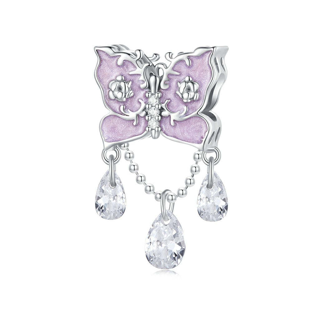 diamond butterfly charm 925 sterling silver xs1986