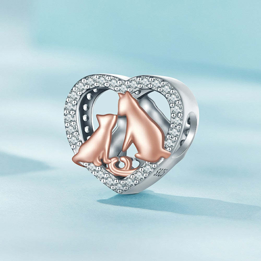kiss cat pet charm 925 sterling silver xs1992