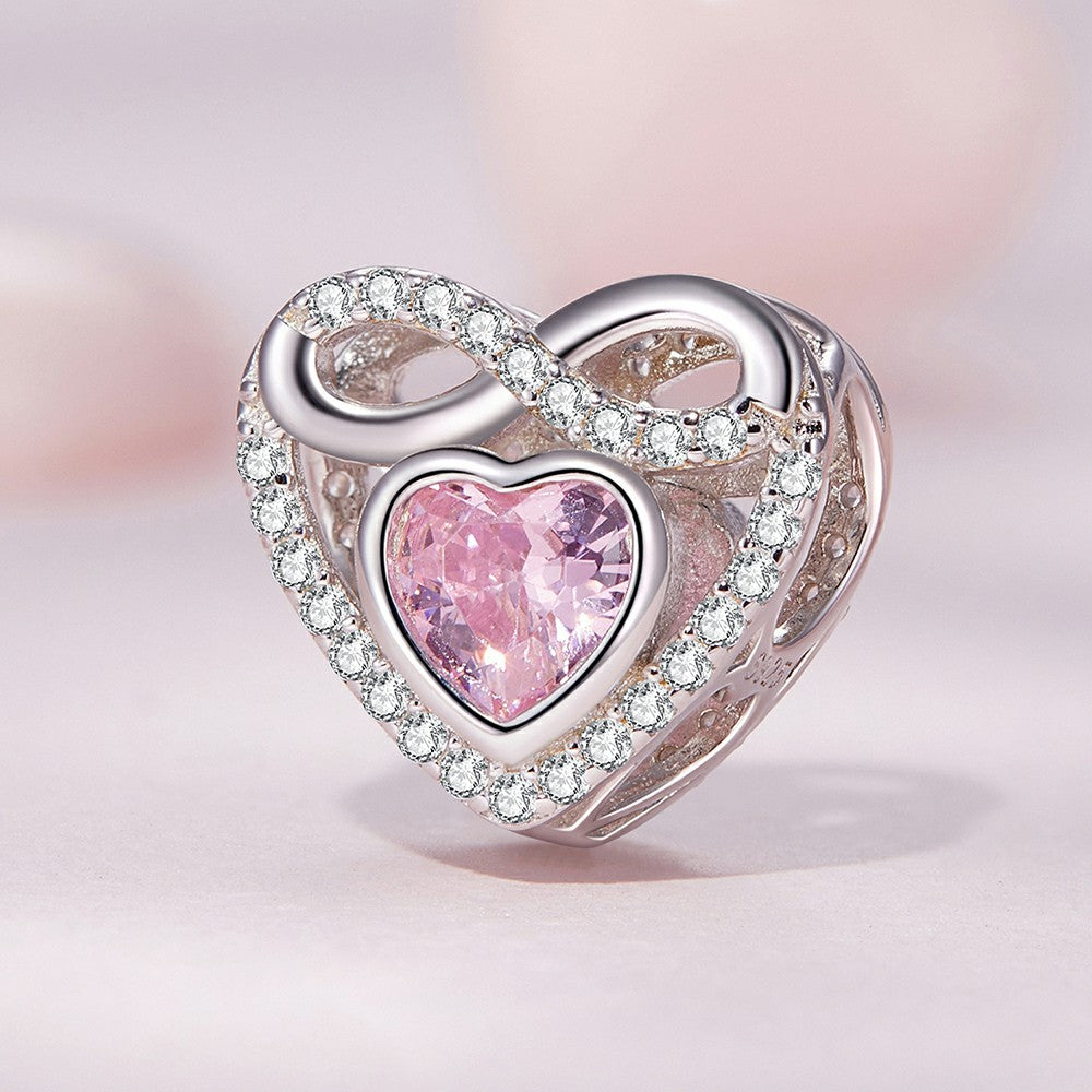 eternal heart charm 925 sterling silver xs2000