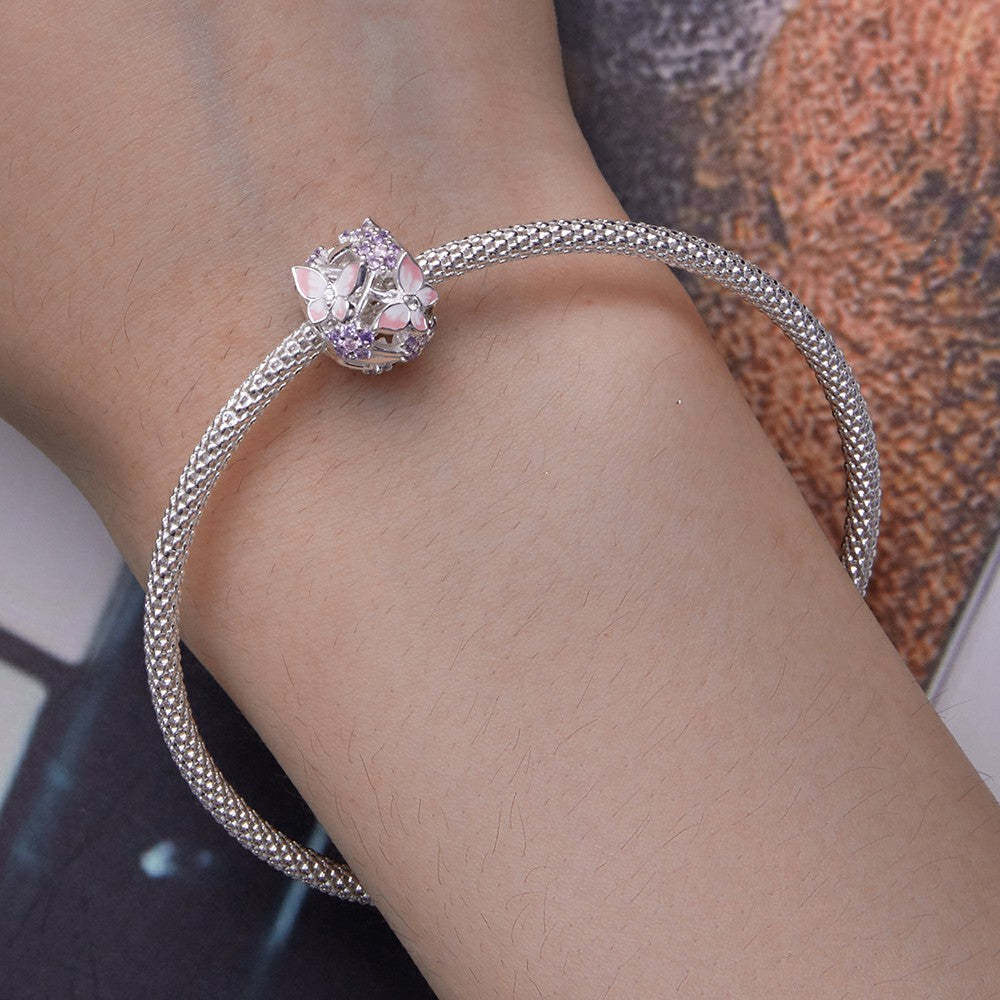 butterfly zircon charm 925 sterling silver xs2007