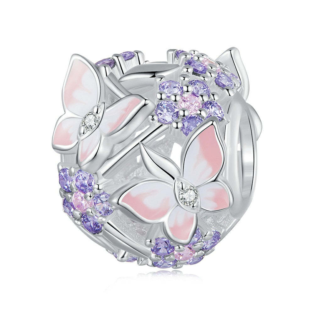 butterfly zircon charm 925 sterling silver xs2007